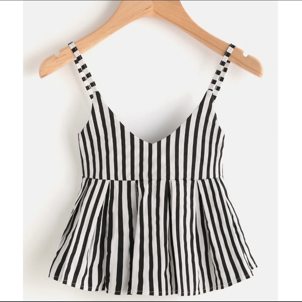 💋 NWT Striped Babydoll Tank